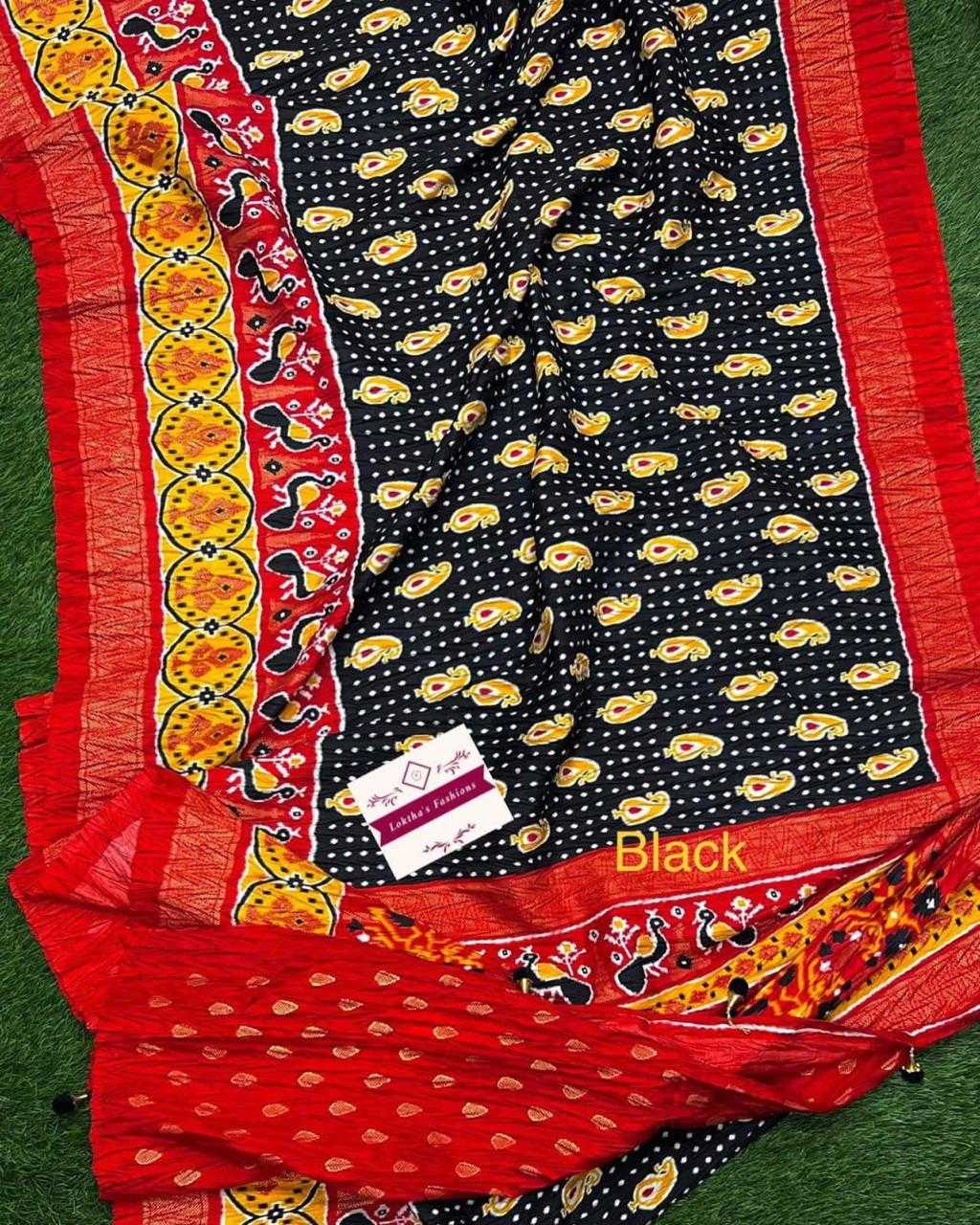 YNF SOFT CURSH JHT PATOLA PALLU SAREES WHOLESALE SOFT SILK POCHAMPALLY PATOLA SAREES MANUFACTURER